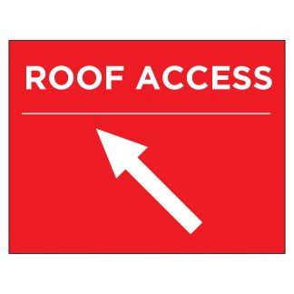 Dayton Roof Access Sign Angle Left 11" x 8.5"