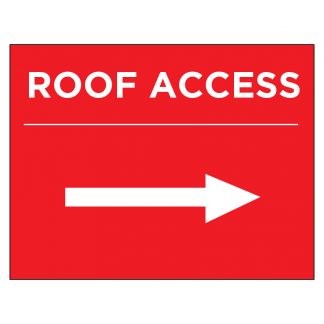 Dayton Roof Access Sign Straight Right 11" x 8.5"