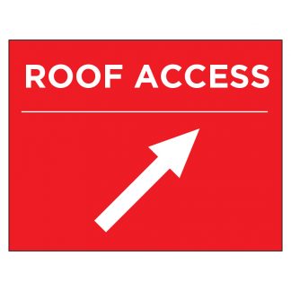 Dayton Roof Access Sign Angle Right 11" x 8.5"