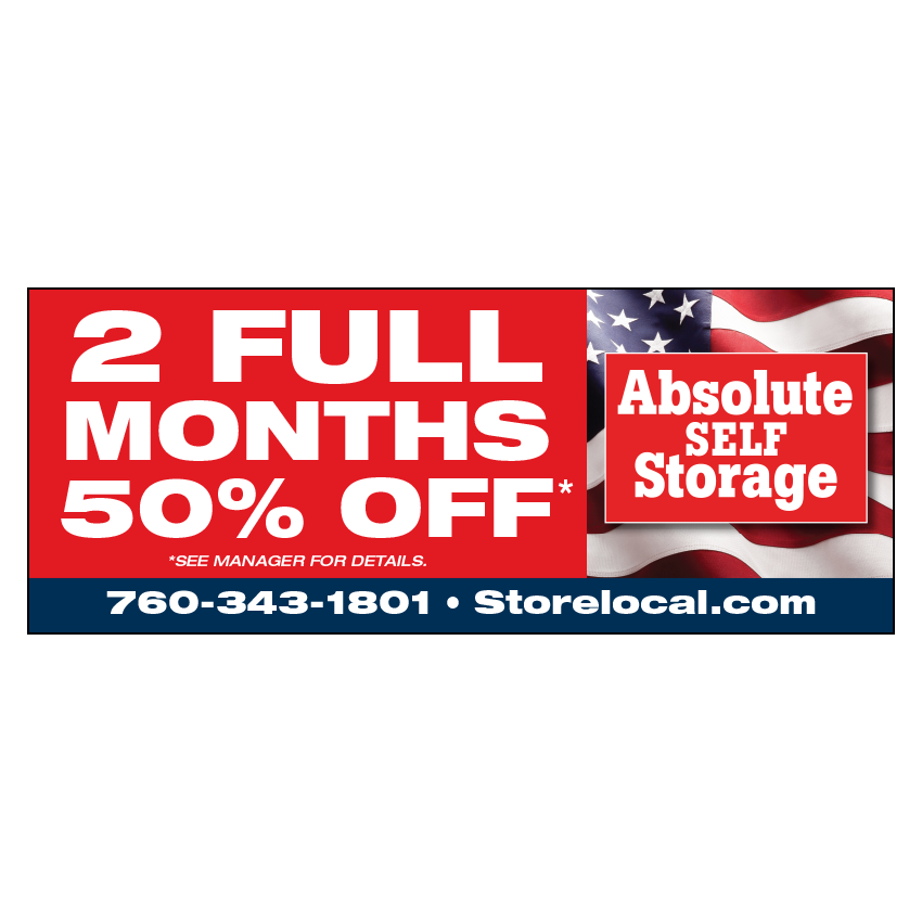 Absolute Banner Two Months 50% Off 4'x10'