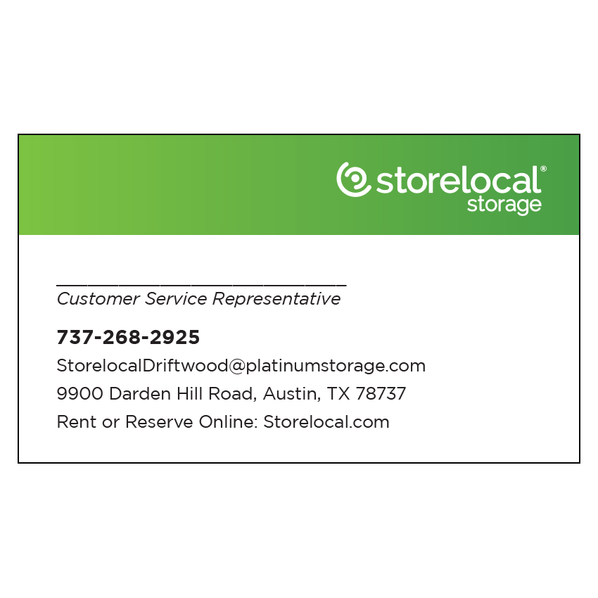 Storelocal Austin Business Card CSR