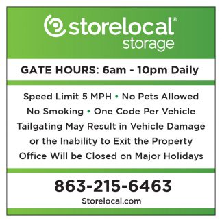 Storelocal Lake Wales Gate Sign
