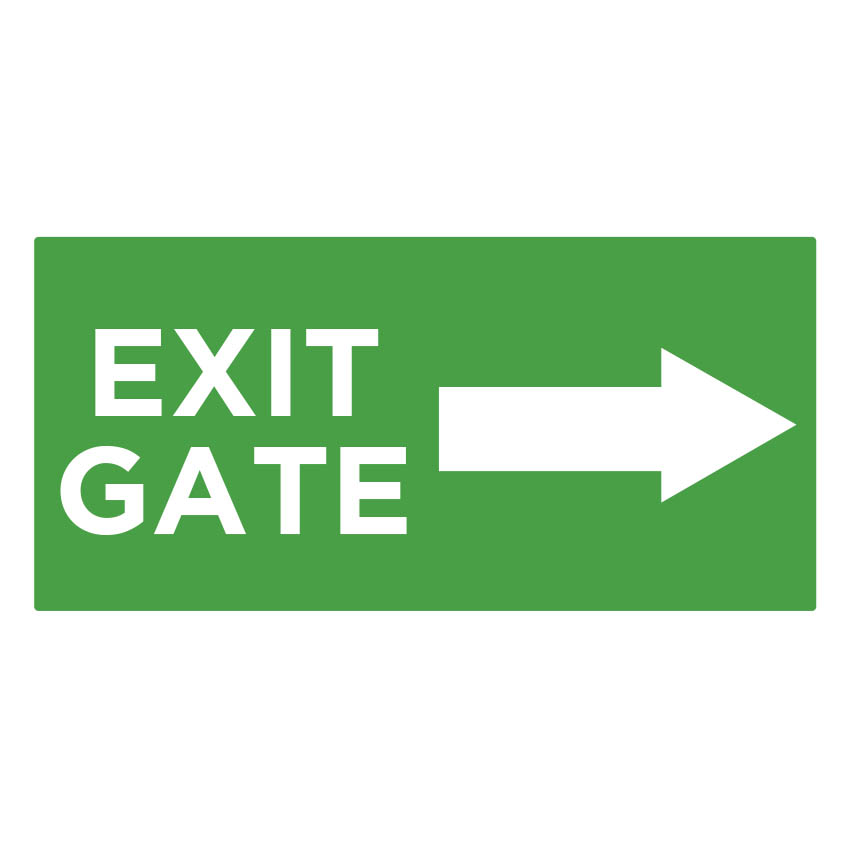 Storelocal Austin Exit Sign Right 46"x22"