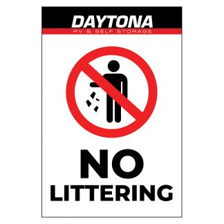 Dayton No Littering Sign 12"x18"