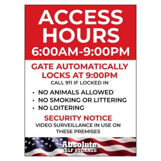 Absolute Access Sign 28"x38"