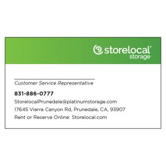 Storelocal Prunedale Business Card