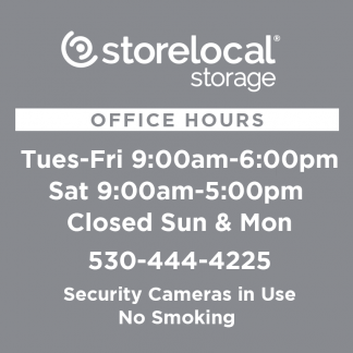 Storelocal Cameron Park Office Window Decal