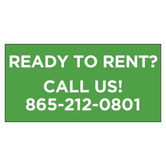 NEW: READY TO RENT BANNER 8'x4'