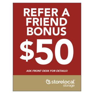 Storelocal Prunedale Refer A Friend Countertop Poster