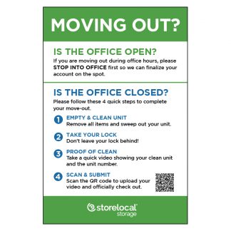 NEW: MOVING OUT - OFFICE - SIGN 24"x36"