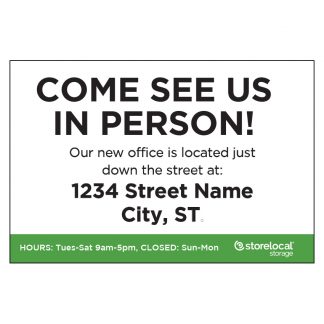 NEW: COME SEE SIGN 36"x24"