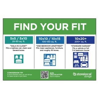 NEW: FIND YOUR FIT SIGN 36"x24"