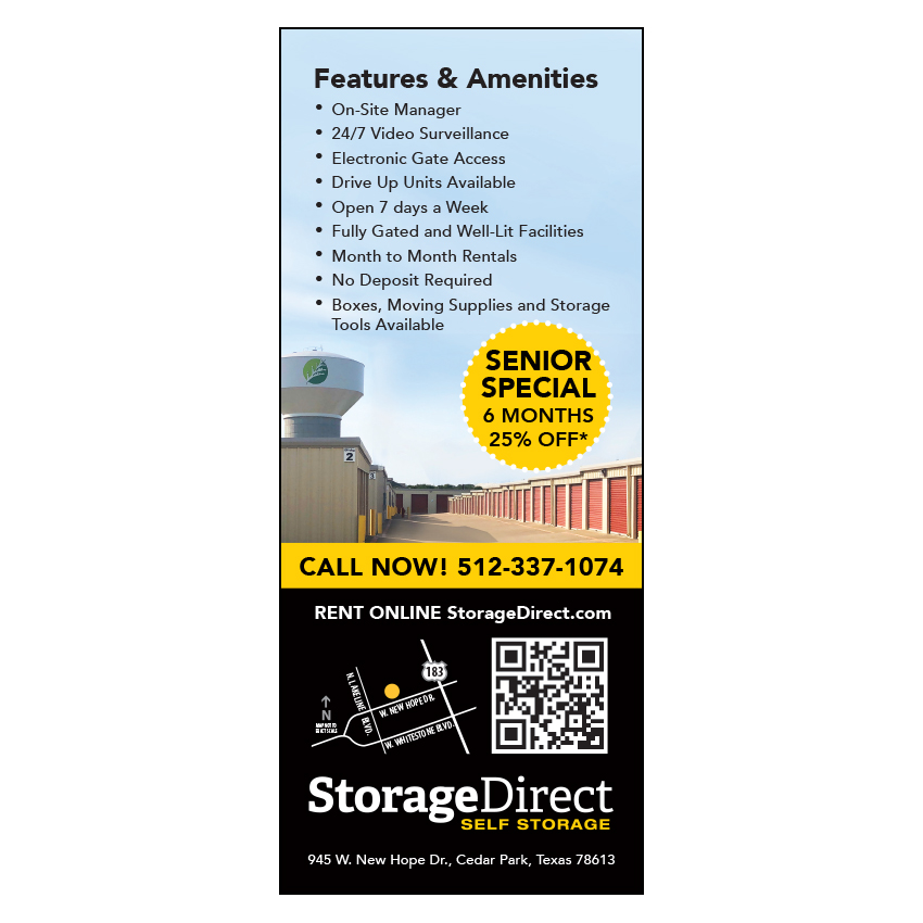 Storage Direct Cedar Park Rack Card - Image 2
