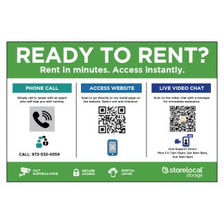 SL Irving "Ready to Rent" Sign 36"x24"