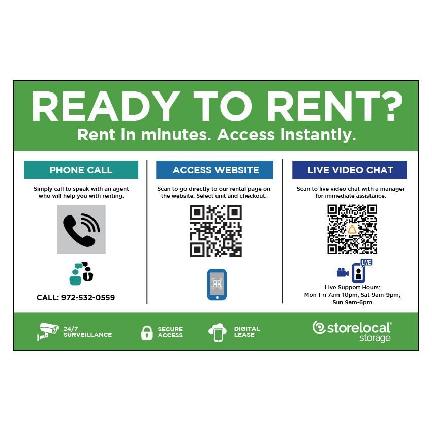 SL Irving "Ready to Rent" Sign 36"x24"