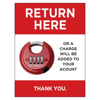 Return Lock Sign 18"x24"